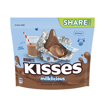 Hershey’s KISSES Introduces Milklicious Candy Wrapped in Light-Blue Foils