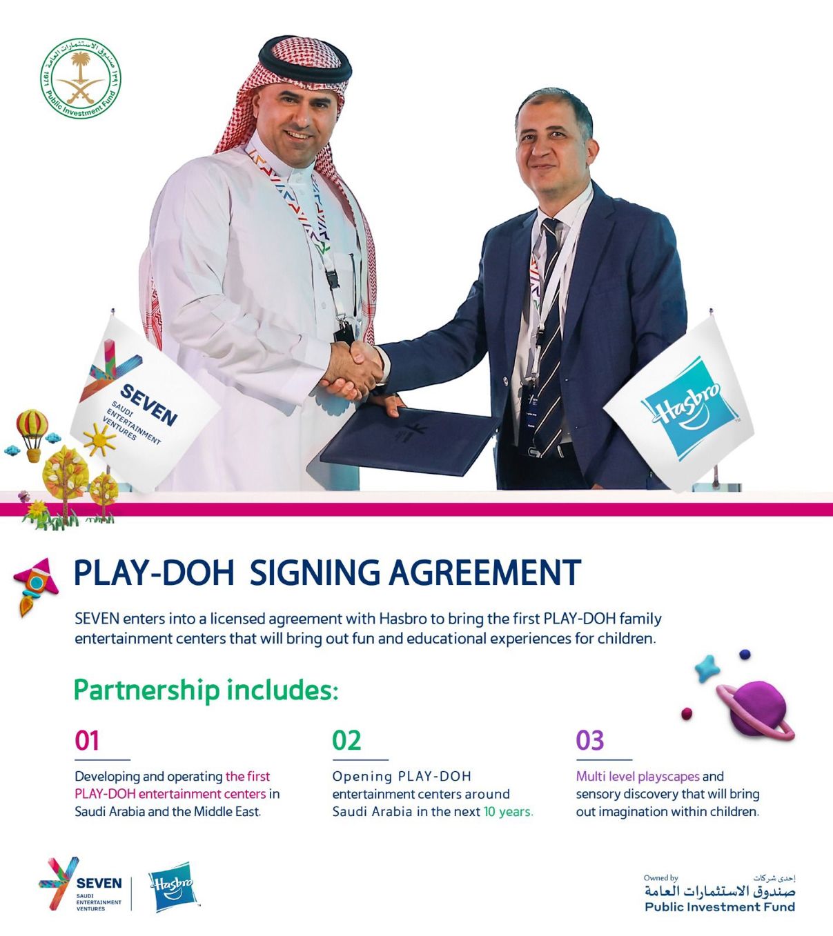 Saudi Arabia Partners With Hasbro Inc for Play-Doh Themed Play Centers