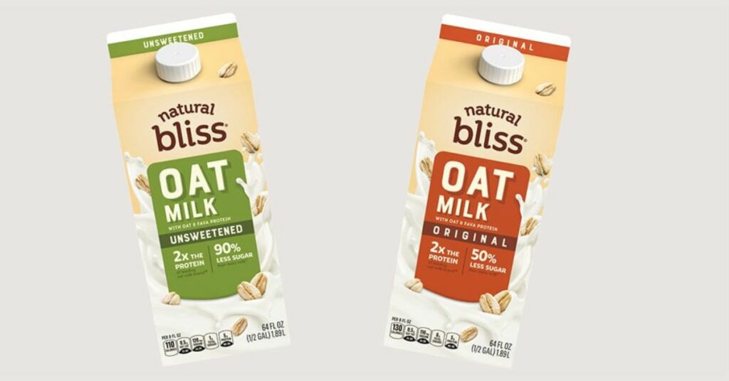 Nestlé plant-based products Natural Bliss: oat and fava,