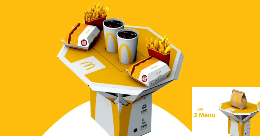 McDonald’s New Takeout Box Converts into a Cardboard Table