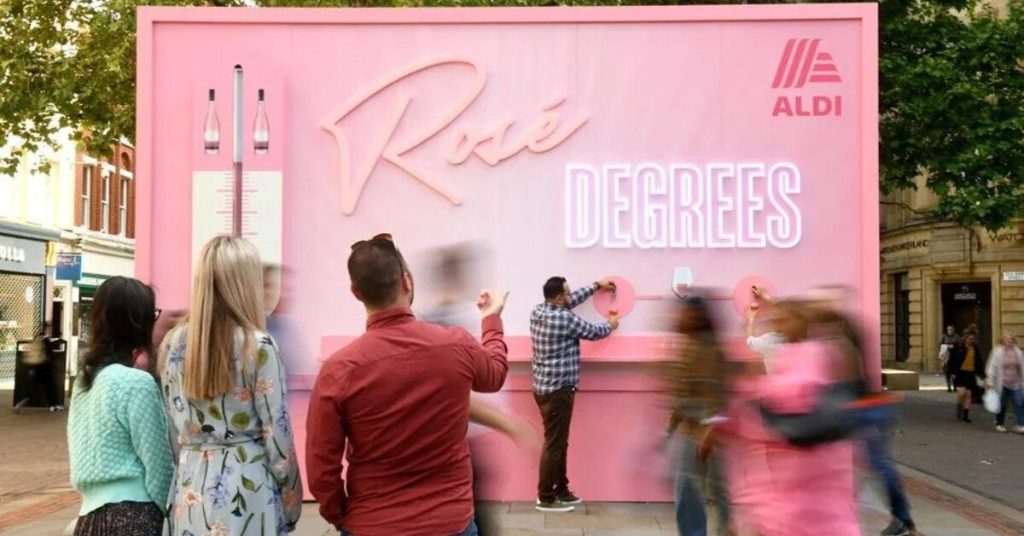 Raise a Glass: Aldi’s Temperature-Sensitive Billboard Pours Provence Rosé