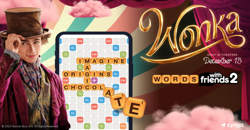 Warner Bros’ Wonka Partners with Zynga Games for ‘Words With Friends’