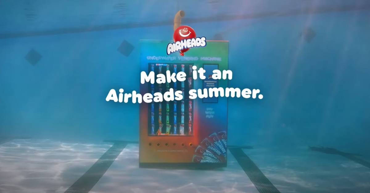 Airheads, an American candy brand, is helping you beat the summer heat with the first-of-its-kind Underwater Vending Machine.
