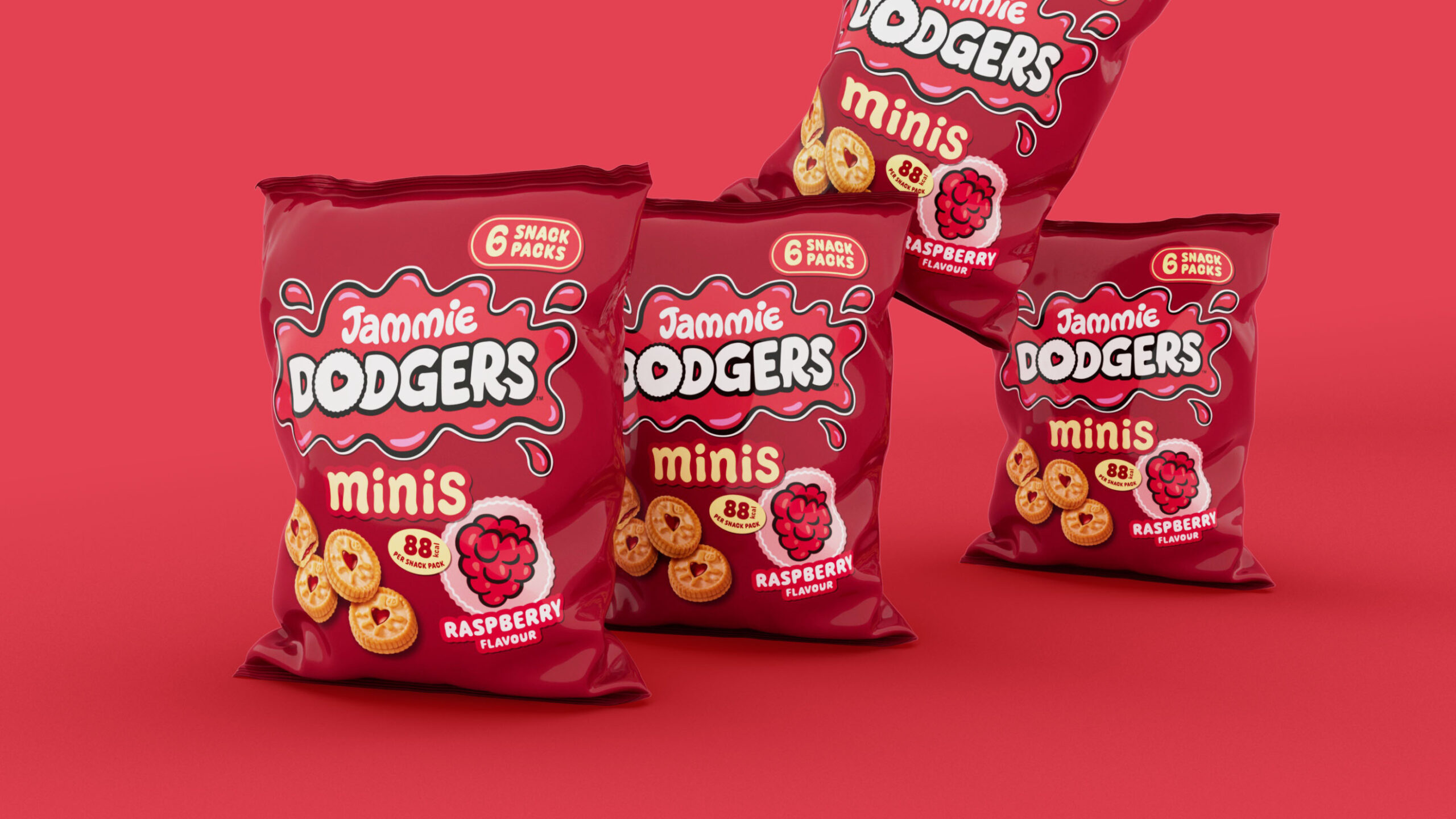 Biscuit Brand Jammie Dodgers' Bold New Packaging Design. 