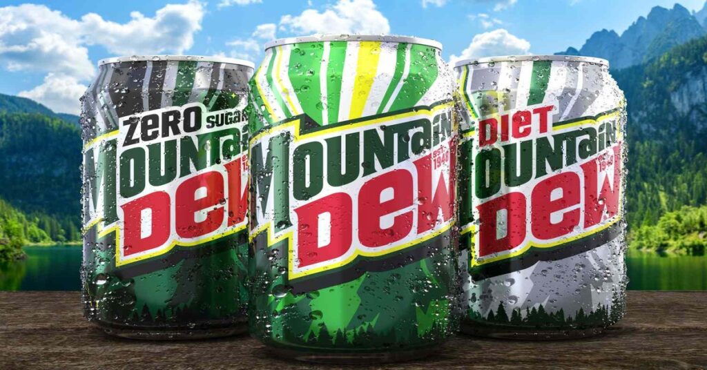 PepsiCo Brings Back the Iconic ‘Mountain’ in Mountain Dew, Treelined Landscape